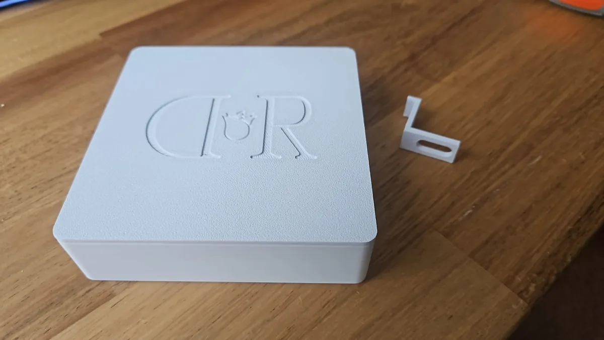 Proefprint van een plafondkap met eigen monogram